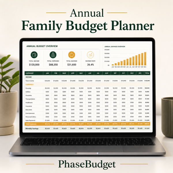 Annual Family Budget Planner
