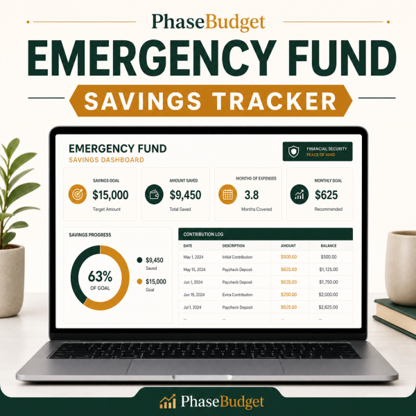 Emergency Fund Savings Tracker