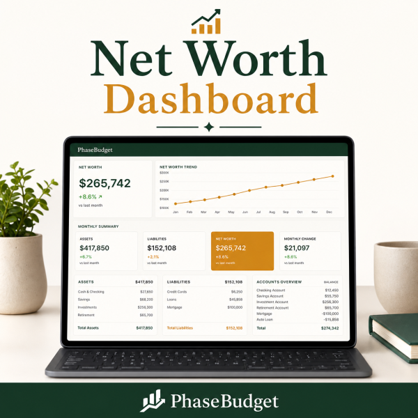 Net Worth Dashboard Spreadsheet