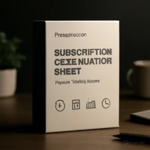 Subscription Cost Monitor Sheet