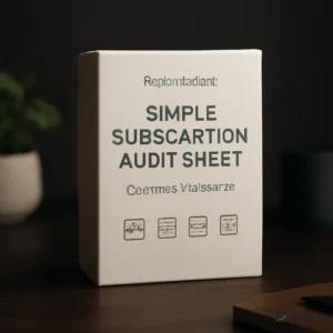 Simple Subscription Audit Sheet